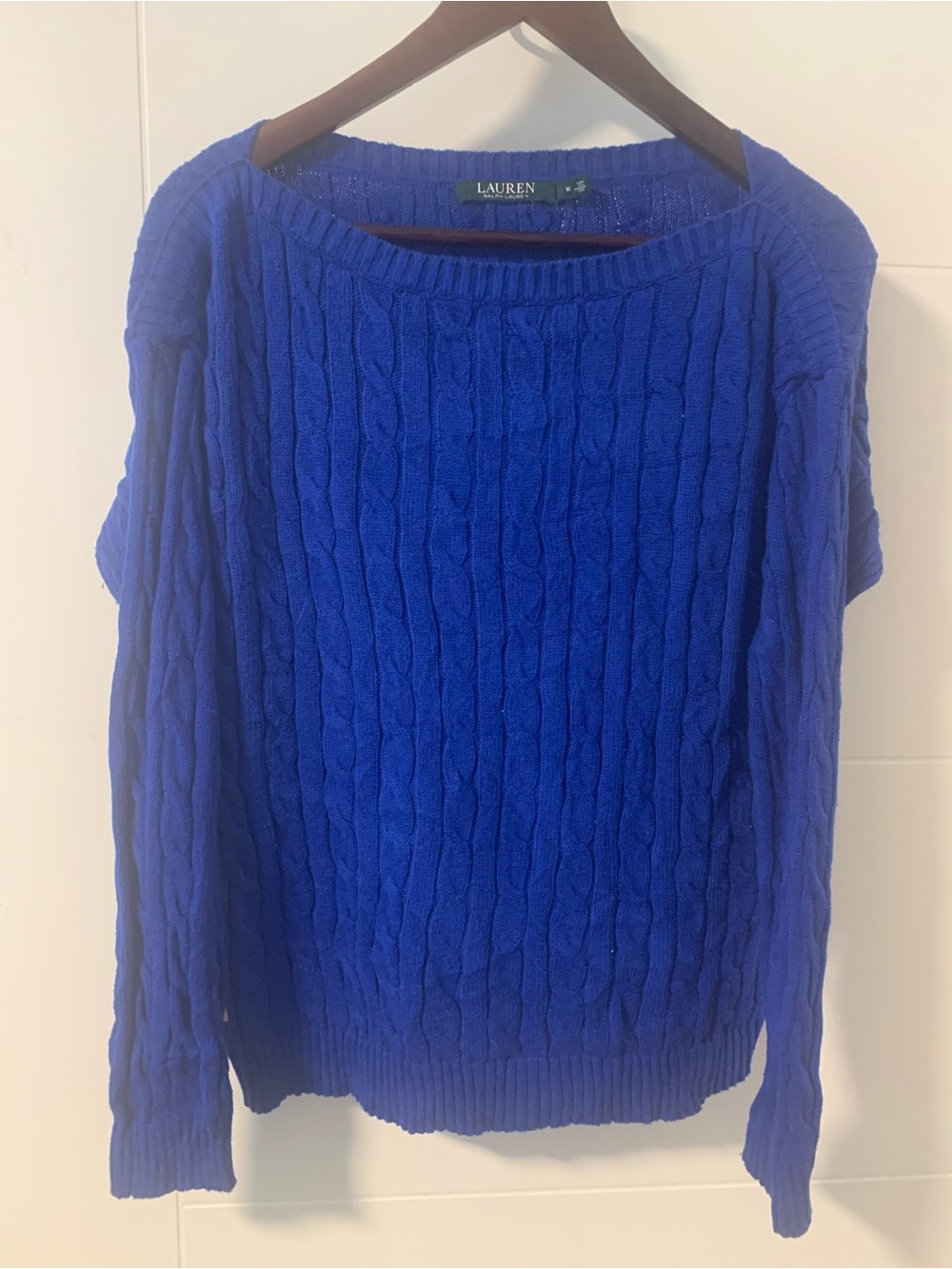 Lauren Ralph Lauren Cable Knit Sweater - Royal Blue A15